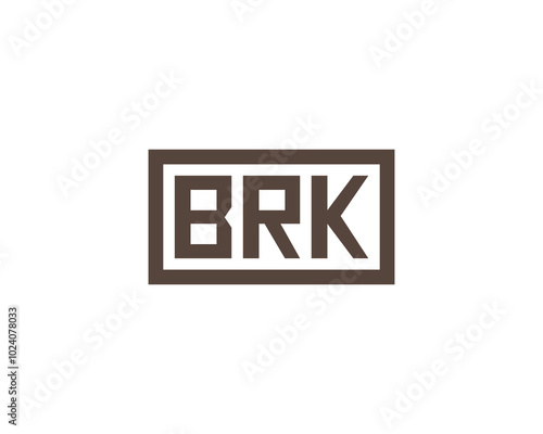 BRK logo design vector template. BRK