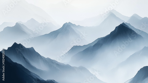 Wallpaper Mural mountains in the snow Torontodigital.ca