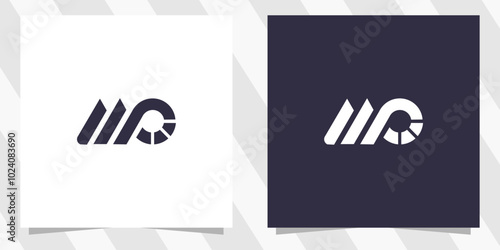 Letter mp pm logo design vector