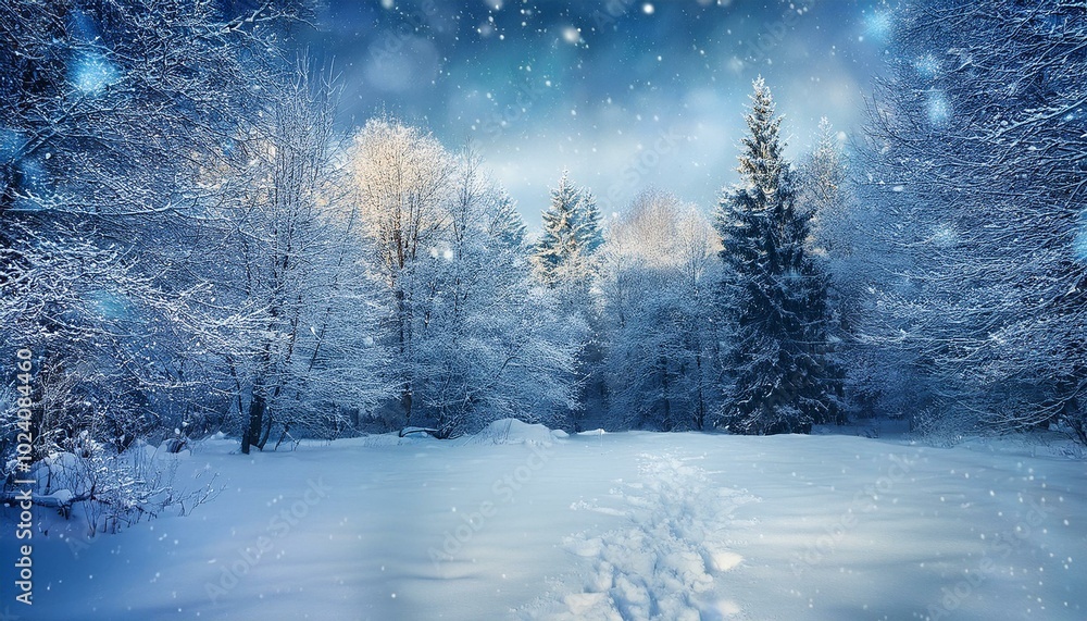 Fototapeta premium winter space of snow