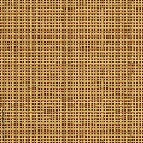 Seamless burlap, canvas, twig, rush, rattan, reed, cane, straw mat, rattan, wicker or bamboo repeat pattern of natural colors. You see 4 tiles.
