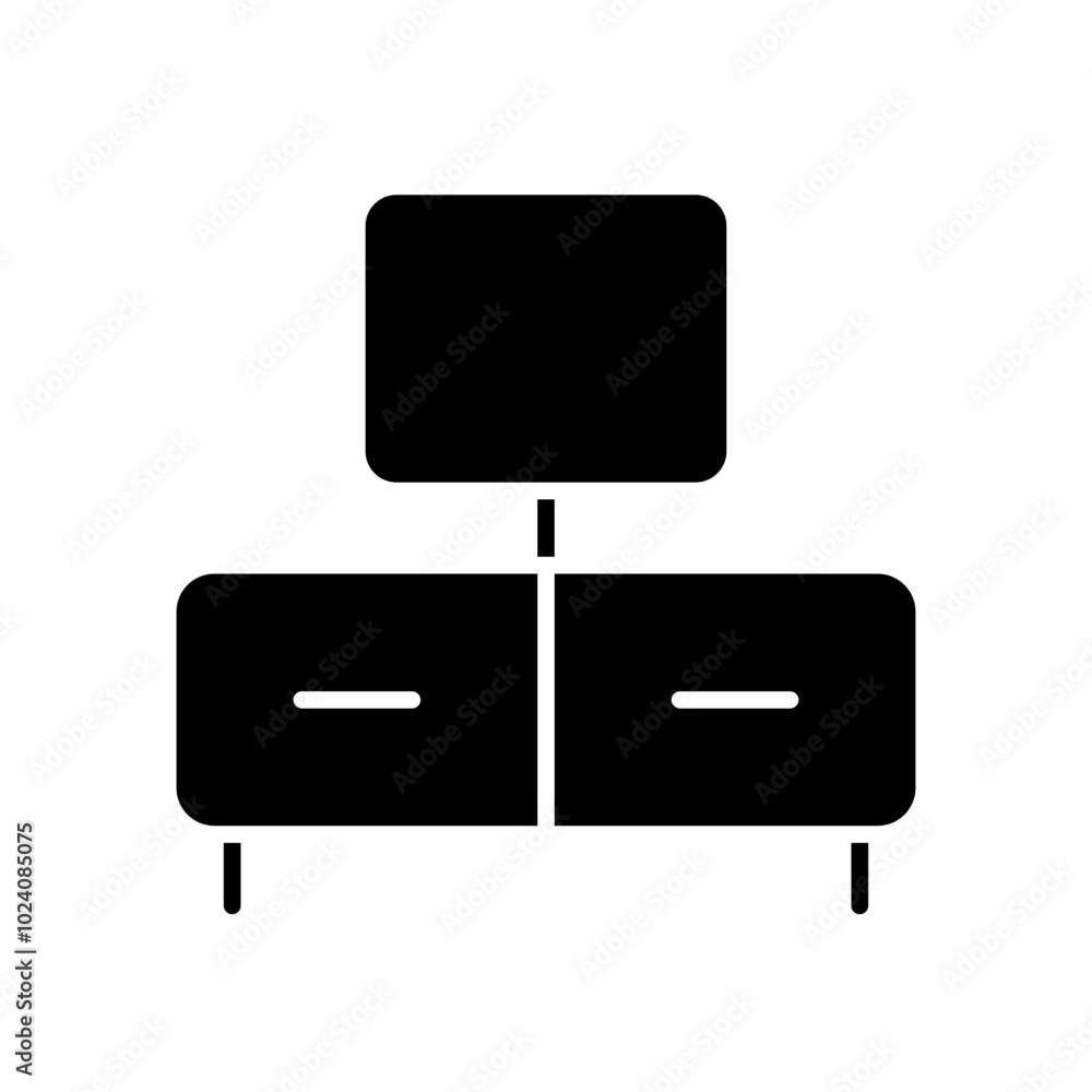 tv table glyph icon tv table glyph icon