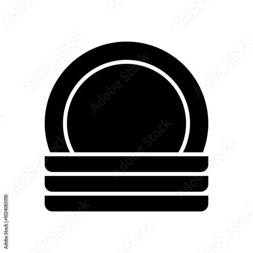 plates glyph icon