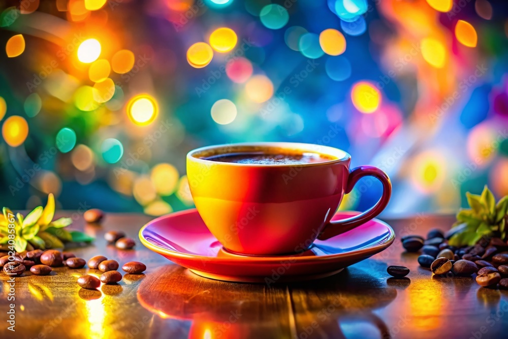 Fototapeta premium Coffee Break Web Banner Concept for Relaxation and Productivity Enhancement with Stylish Coffee Cup and Background