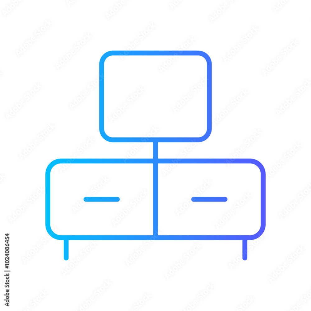 tv table gradient icon tv table gradient icon
