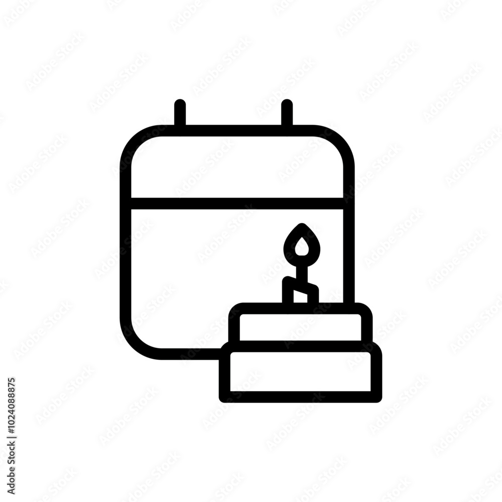 Obraz premium Birthday icon Outline vector for web ui