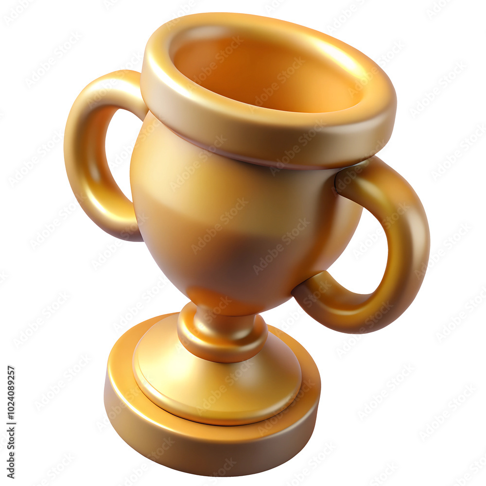golden trophy cup 3d render icons in cartoon plastic style minimal isolated on transparent white background, clipping path golden trophy cup 3d render icons in cartoon plastic style minimal isolated on transparent white background, clipping path