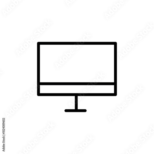Computer monitor icon Outline vector for web ui