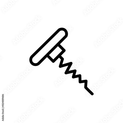 Corkscrew opener icon Outline vector for web ui