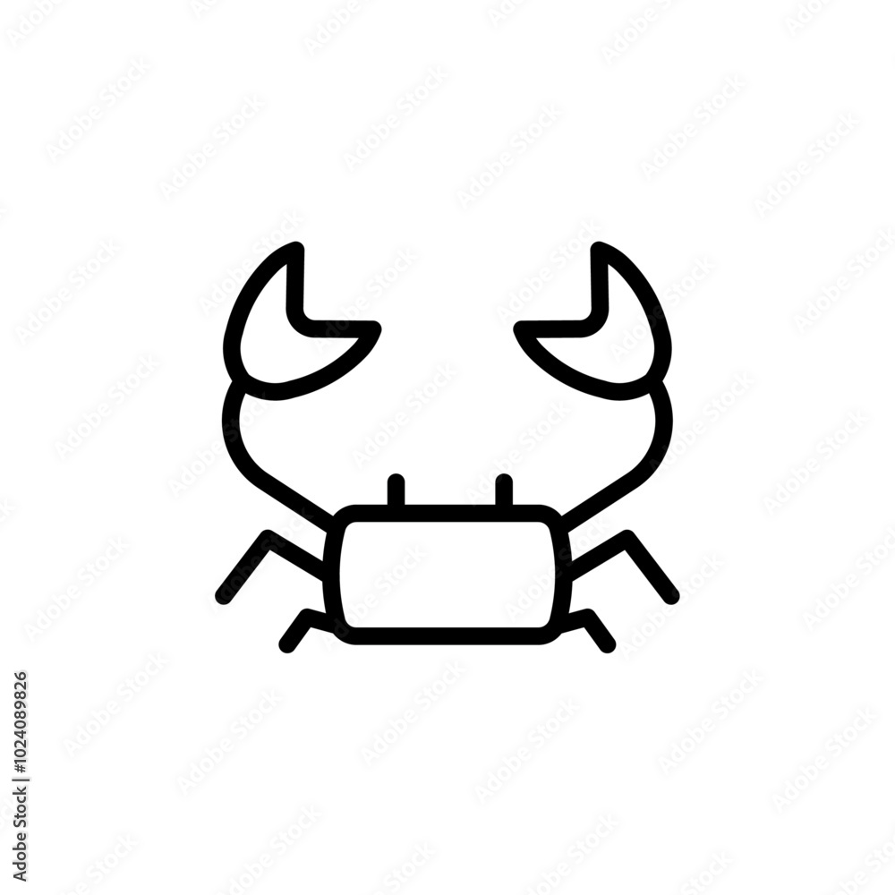 Crabs icon Outline vector for web ui Crabs icon Outline vector for web ui