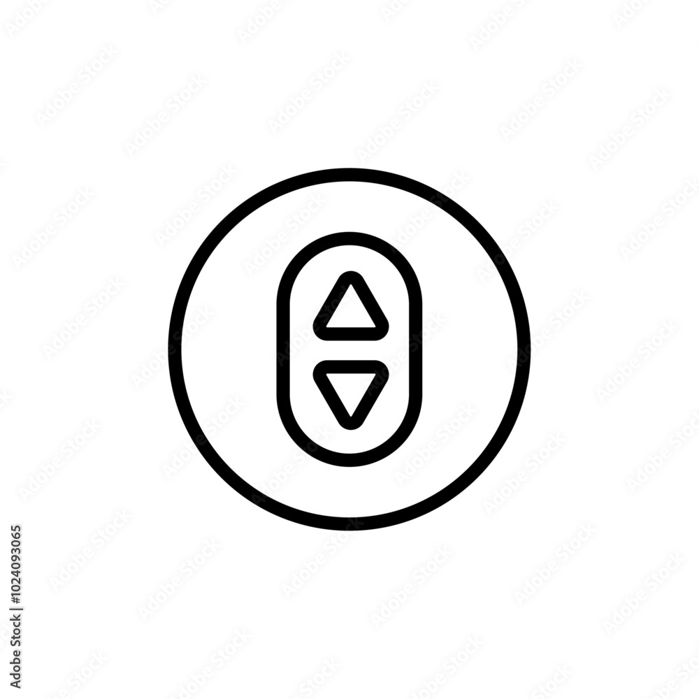 Elevator, lift button icon Outline vector for web ui Elevator, lift button icon Outline vector for web ui