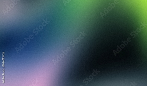 Dark green blue purple color flow grainy gradient backdrop design. Vibrant color flow with soft noise, bright and glowing smooth colors banner or poster