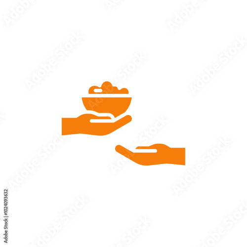 Food donation icon Outline vector for web ui