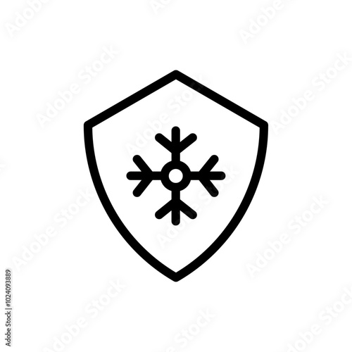 Frost resistant icon Outline vector for web ui