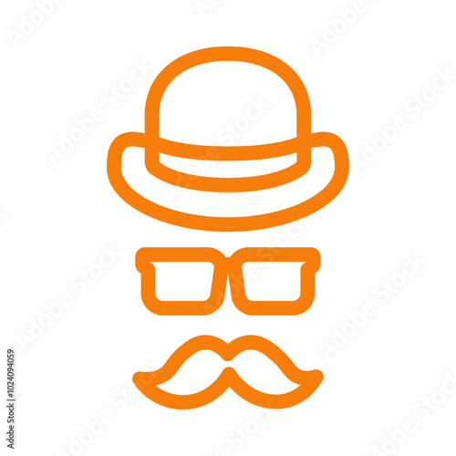 Gentleman icon Outline vector for web ui