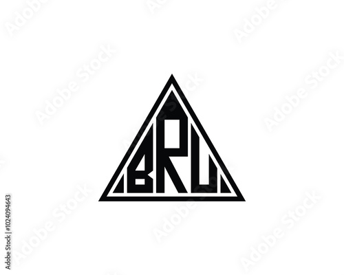 BRU logo design vector template. BRU