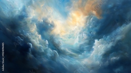 plane flying cloudy sky yellow blue standing maelstrom oil young soft texture spiral heavens bifrost storms