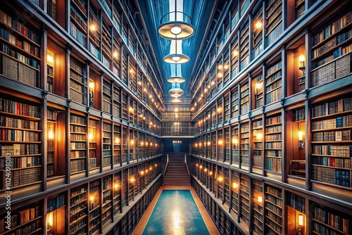 Wallpaper Mural Interstellar library with levitating books symmetrical Torontodigital.ca