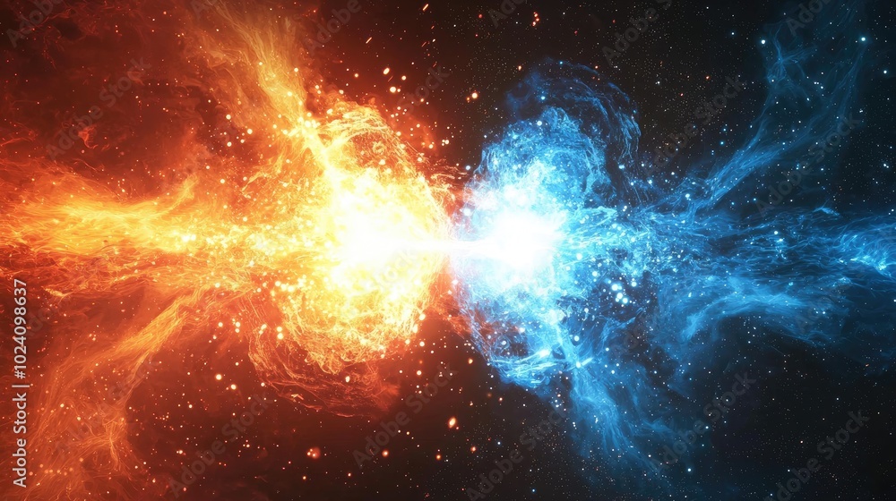 matter and antimatter particules annihilating each other matter and antimatter particules annihilating each other