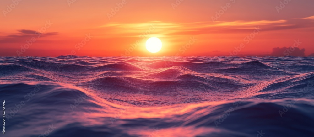 A vibrant sunset casts a warm glow over the ocean, creating a mesmerizing display of color and light. A vibrant sunset casts a warm glow over the ocean, creating a mesmerizing display of color and light.