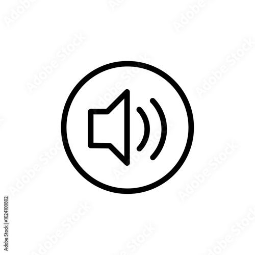 Speaker icon Outline vector for web ui