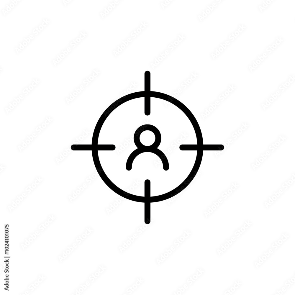 Target icon Outline vector for web ui Target icon Outline vector for web ui