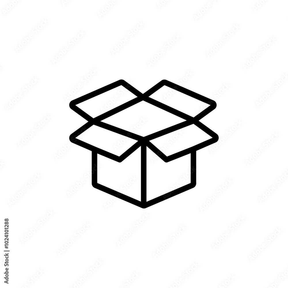 Unpack icon Outline vector for web ui Unpack icon Outline vector for web ui