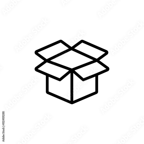 Unpack icon Outline vector for web ui