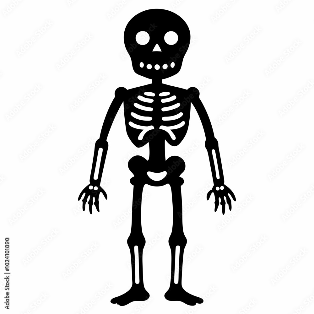 Skeleton silhouette vector illustration design Skeleton silhouette vector illustration design