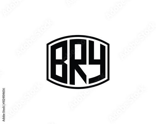 BRY logo design vector template. BRY photo