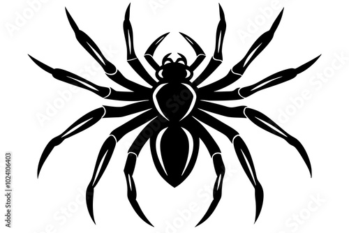 Spider | vector silhouette illustration on white background