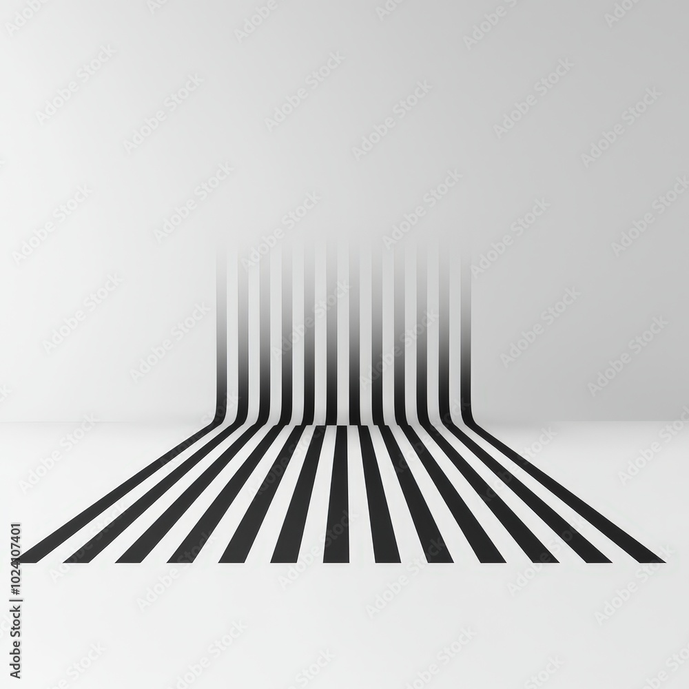 Minimalist abstract lines forming a symmetrical composition Minimalist abstract lines forming a symmetrical composition