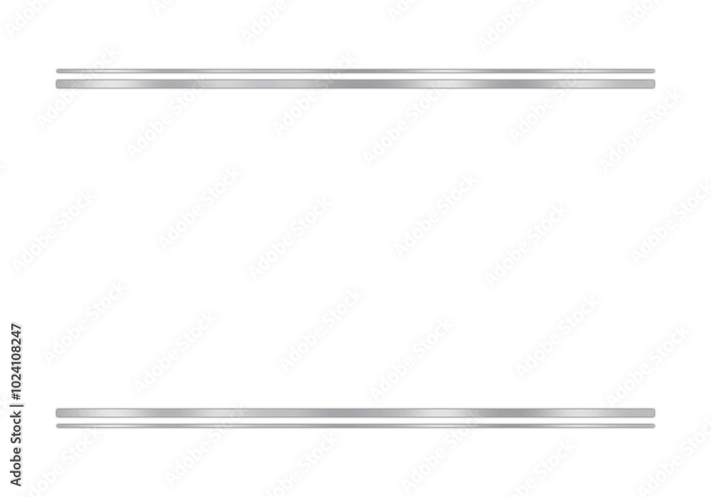 Classic Silver Text Frame, Isolated on White Classic Silver Text Frame, Isolated on White