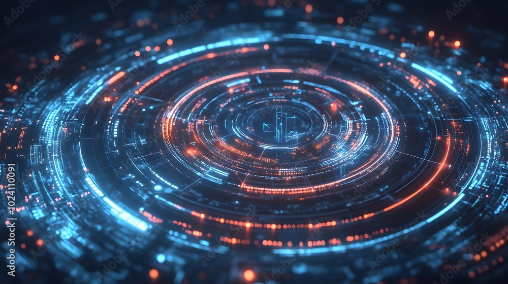 Abstract circle technical and futuristic shape, 3d illustration. Abstract circle technical and futuristic shape, 3d illustration.