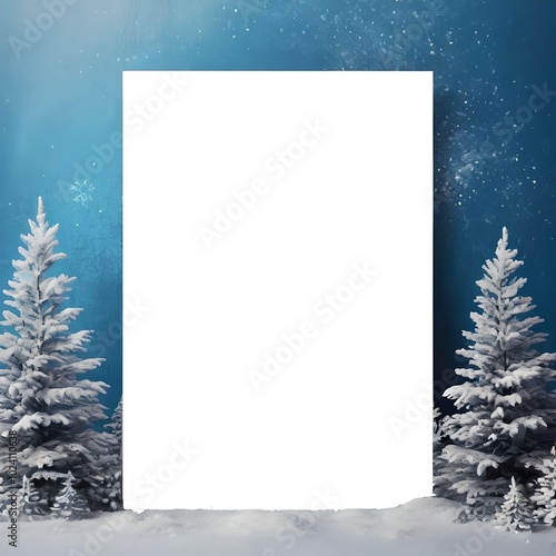 christmas card with snow
