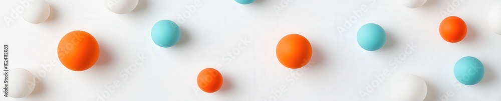 Minimalist composition of small, floating circles Minimalist composition of small, floating circles