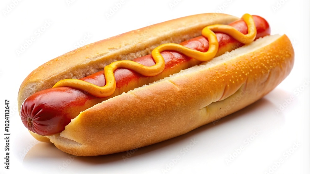 Juicy hotdog isolated on white background with clipping path Juicy hotdog isolated on white background with clipping path