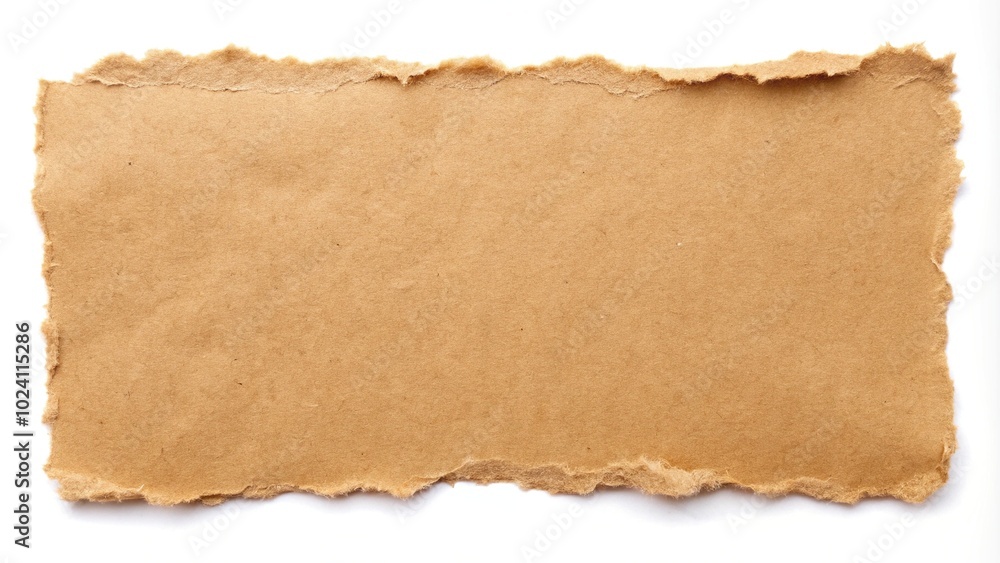 kraft paper background with torn edge isolated on white kraft paper background with torn edge isolated on white