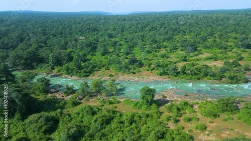 Chandraprabha Dam Aerial view  Uttar Pradesh, India photo