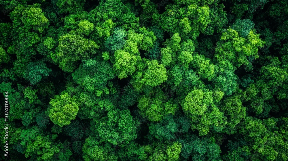 Lush Green Forest Canopy Viewed From Above During a Sunny Day in the Heart of Nature Lush Green Forest Canopy Viewed From Above During a Sunny Day in the Heart of Nature