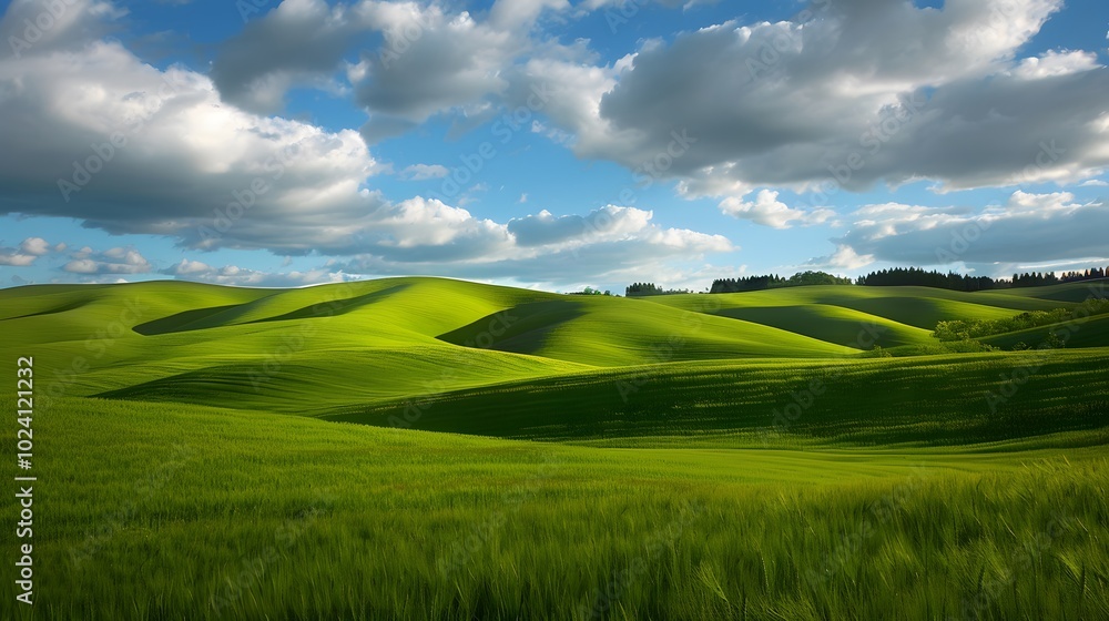 Obraz premium Grassland under the vast sky