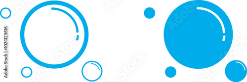 flat design bubble soap vector icon