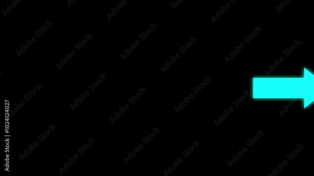Animated Arrow, Technology Directional arrow animation on black background. Animated Arrow, Technology Directional arrow animation on black background.
