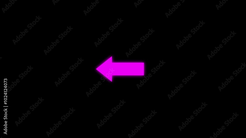 Directional arrow icon animation on isolated black background. arrow icon concept. Directional arrow icon animation on isolated black background. arrow icon concept.