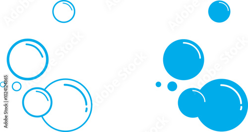 flat design bubble soap vector icon