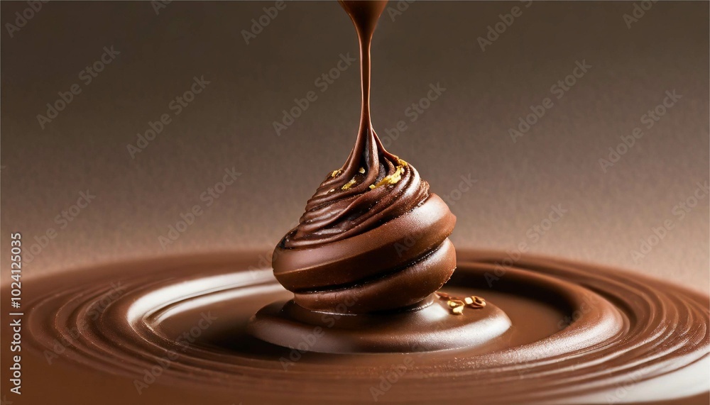 上から垂らしたチョコレート 上から垂らしたチョコレート