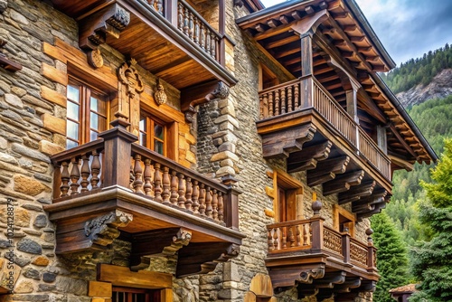 Macro Photography of Casa de la Vall, Andorra la Vella - Ancient Parliament Architecture and Details