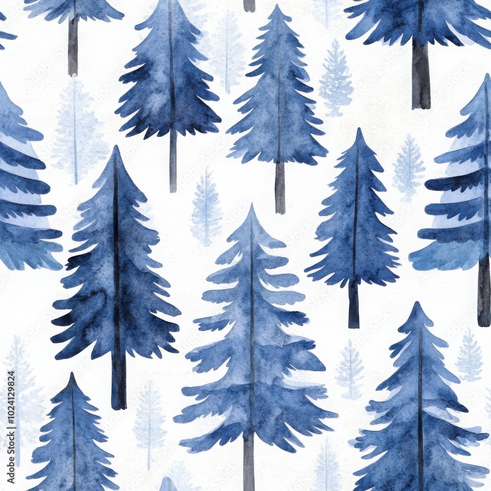 Obraz premium Snow-Covered Mountains in Minimalist Watercolor Style