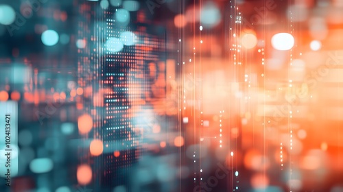 Wallpaper Mural Technology screen with technology blurred abstract light background. Torontodigital.ca