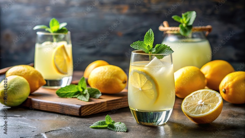 Limoncello cocktail with lemons and a modern twist Limoncello cocktail with lemons and a modern twist